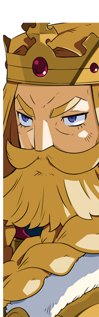 Millionaire Monarch- Increase stats by 5% per hit of HL owened. King Cannon- Blast enemies with gold ingots. Has a long range.