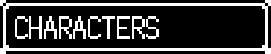 CHARACTERS