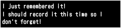 I just remembered it! I should record it this time so I don't forget!